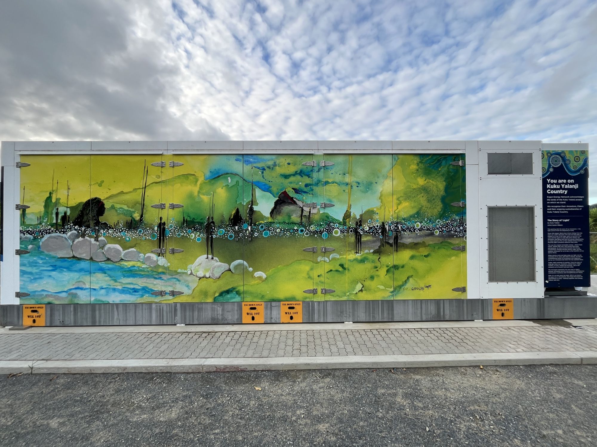 Painted microgrid at Mossman Gorge