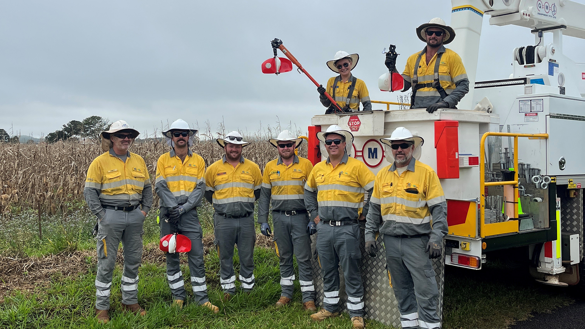Atherton crew installs spinning powerline markers