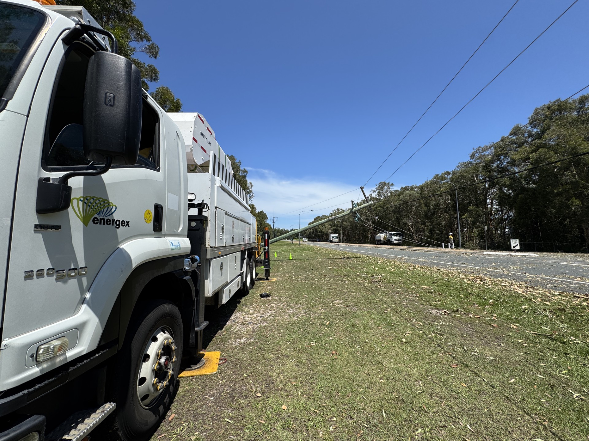 Restoration work on Goodwin Drive at Bongaree