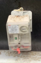 ABB relay detached from the backplate