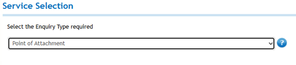 How a Point Of Attachment Advice Enquiry will appear in the Energex Electrical Partners Portal