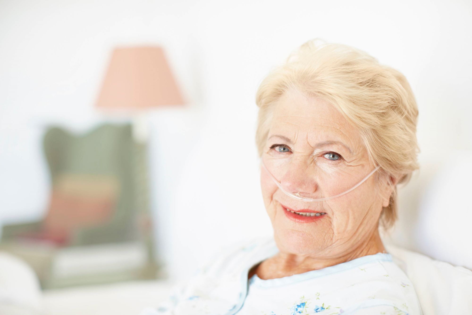 Lady using medical equipment