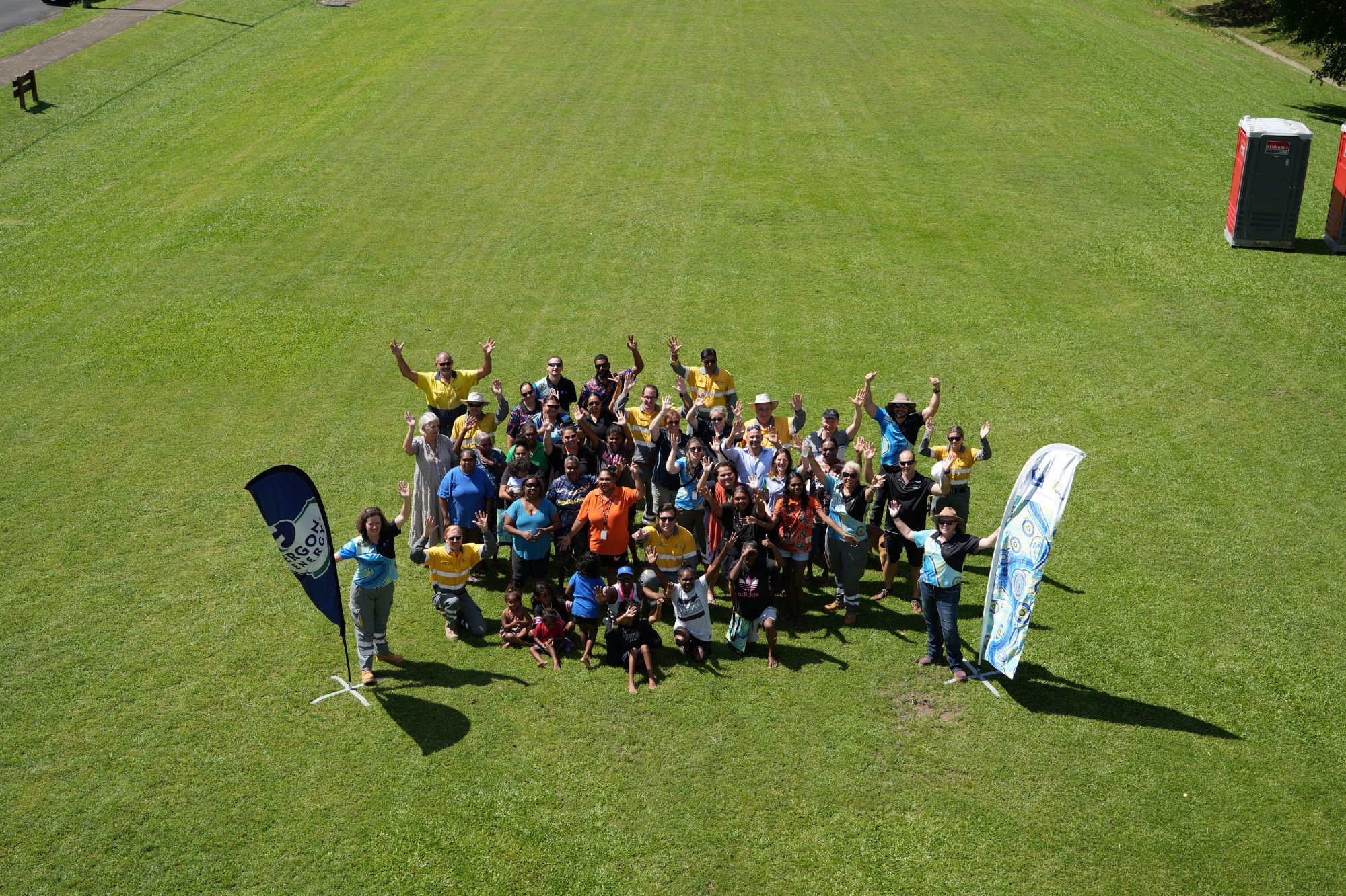 Mossman Gorge community members with Ergon team