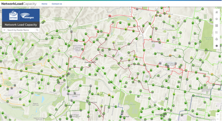Screenshot of our new Network Load Capacity Map